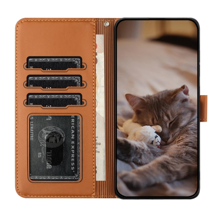 For Xiaomi Poco F5 Cat Embossing Pattern Leather Phone Case with Lanyard(Brown) - free shipping - PMC TechLife - Order now!
