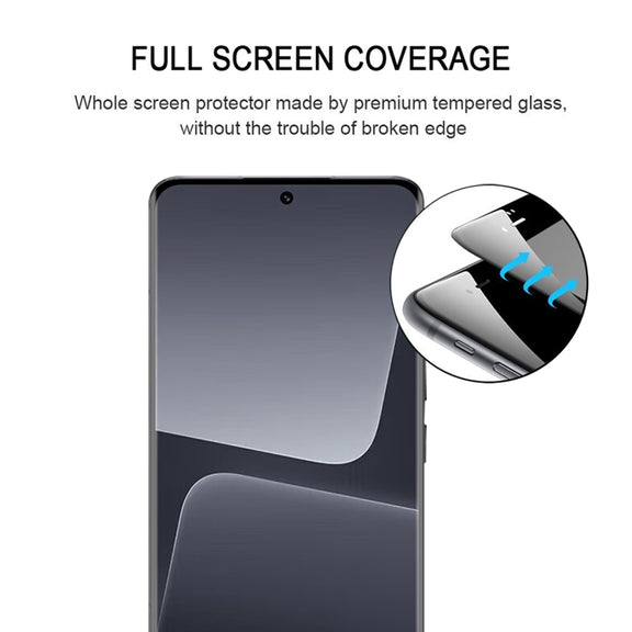 For Xiaomi 13T 25pcs 9H HD 3D Curved Edge Tempered Glass Film(Black)