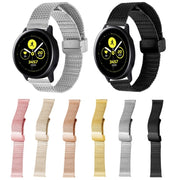 22mm Magnetic Buckle Herringbone Mesh Metal Watch Band for Samsung Galaxy Watch(Rose Gold)