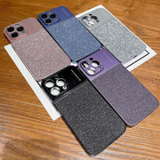 For iPhone 14 Plus Metallic Glitter Powder Shockproof Phone Case(Grey)