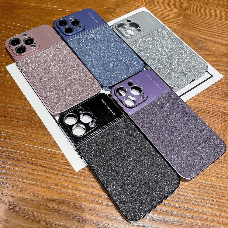 For iPhone 14 Metallic Glitter Powder Shockproof Phone Case(Grey)