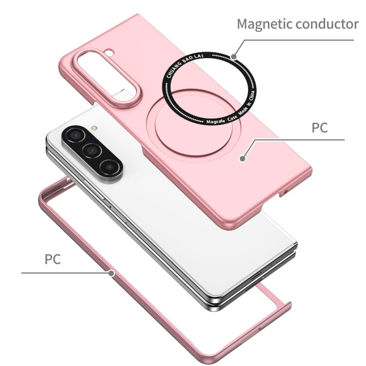 For Samsung Galaxy Z Fold5 Magsafe Magnetic Folding PC Phone Case(Pink) - Galaxy Z Fold5 Cases by PMC TechLife | Online Shopping South Africa | PMC TechLife