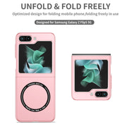 For Samsung Galaxy Z Flip5 5G Magsafe Magnetic Folding PC Phone Case(Pink)