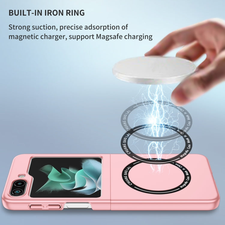 For Samsung Galaxy Z Flip5 5G Magsafe Magnetic Folding PC Phone Case(Pink) - Galaxy Z Flip5 Cases by PMC TechLife | Online Shopping South Africa | PMC TechLife