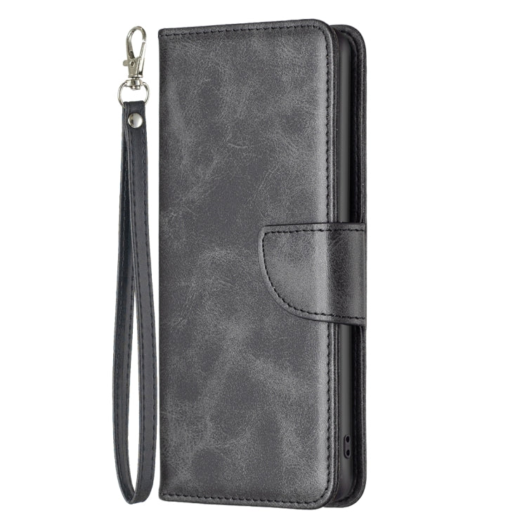 For iPhone 15 Plus Lambskin Texture Pure Color Flip Leather Phone Case(Black) - free shipping - PMC TechLife - Order now!