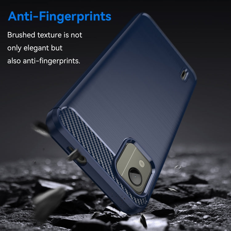 For Nokia C110 Brushed Texture Carbon Fiber TPU Phone Case(Blue) - free shipping - PMC TechLife - Order now!