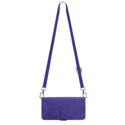 For Samsung Galaxy Z Fold5 5G Crossbody 3D Embossed Flip Leather Phone Case(Purple)