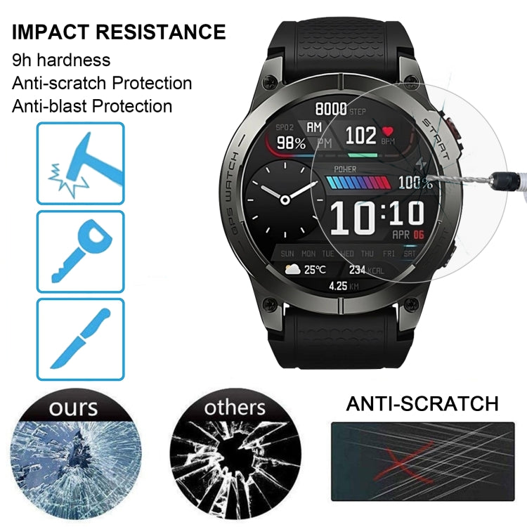 For Zeblaze Stratos 3 10pcs 0.26mm 2.5D 9H Tempered Glass Film Watch Screen Protector - Screen Protector by PMC TechLife | Online Shopping South Africa | PMC TechLife