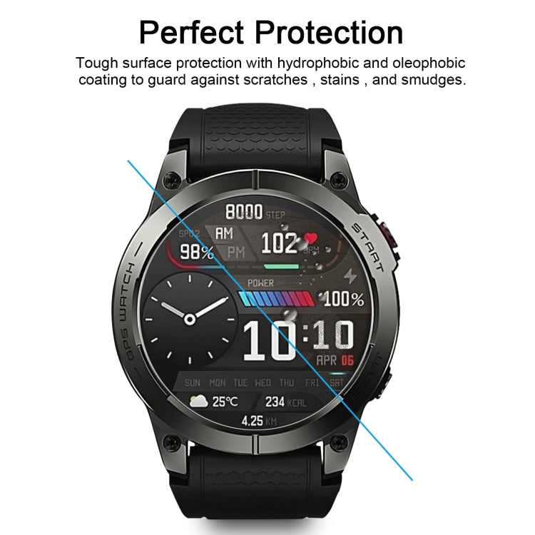 For Zeblaze Stratos 3 10pcs 0.26mm 2.5D 9H Tempered Glass Film Watch Screen Protector