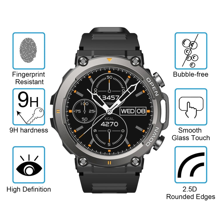 For Zeblaze Vibe 7 10pcs 0.26mm 2.5D 9H Tempered Glass Film Watch Screen Protector - Screen Protector by PMC TechLife | Online Shopping South Africa | PMC TechLife