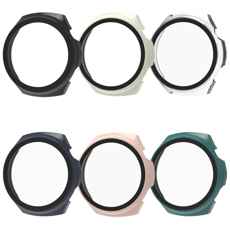 For Huawei Watch 4 Tempered Film + PC Integrated Watch Protective Case(Black) - Watch Cases by PMC TechLife | Online Shopping South Africa | PMC TechLife