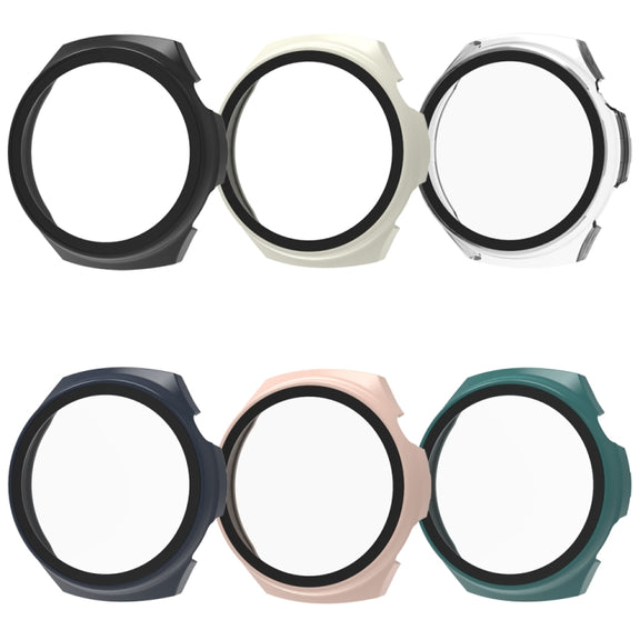 For Huawei Watch 4 Tempered Film + PC Integrated Watch Protective Case(Black)
