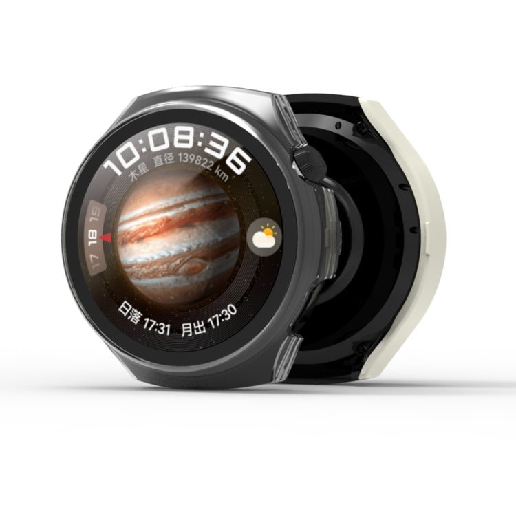 For Huawei Watch 4 Pro Tempered Film + PC Integrated Watch Protective Case(Black) - Watch Cases by PMC TechLife | Online Shopping South Africa | PMC TechLife