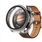 For Huawei Watch 4 Tempered Film + PC Integrated Watch Protective Case(Black)