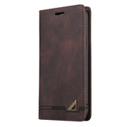 For Xiaomi Redmi Note 12 India/Poco X5 GQUTROBE Skin Feel Anti-theft Brush Horizontal Flip Leather Case with Holder(Brown)