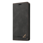 For Xiaomi Redmi Note 12 Pro+ India GQUTROBE Skin Feel Anti-theft Brush Horizontal Flip Leather Case with Holder(Black)