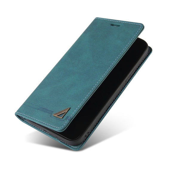 For Xiaomi 13 Pro GQUTROBE Skin Feel Anti-theft Brush Horizontal Flip Leather Case with Holder(Blue)