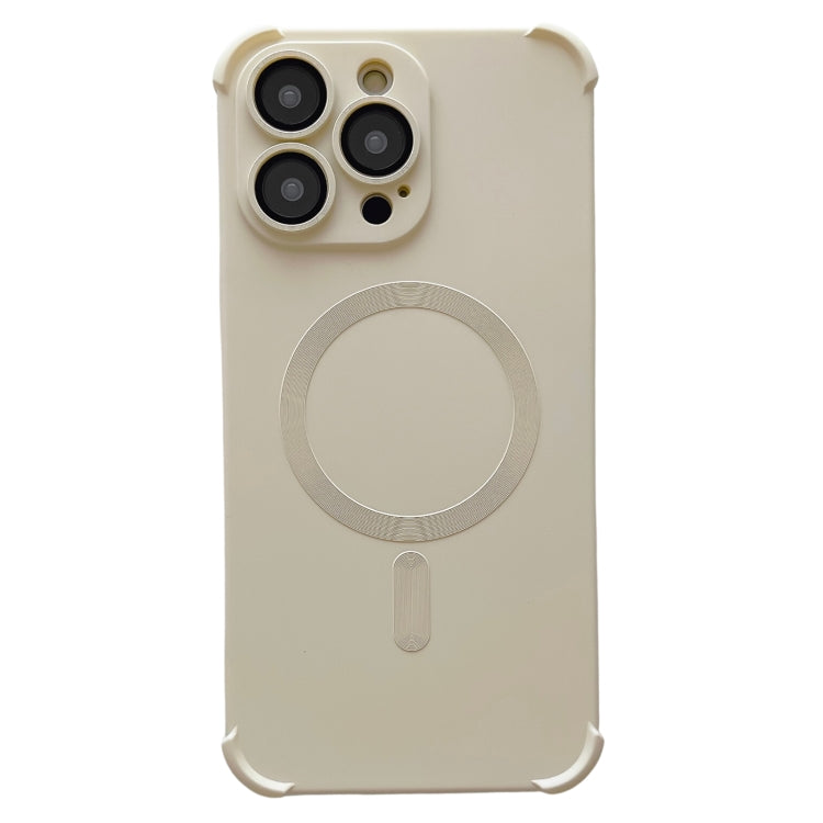 For iPhone 12 Pro Max Four Corner Shockproof Skin Feel MagSafe Magnetic Phone Case(White) - free shipping - PMC TechLife - Order now!