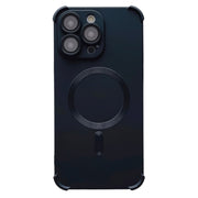 For iPhone 14 Pro Max Four Corner Shockproof Skin Feel MagSafe Magnetic Phone Case(Black)