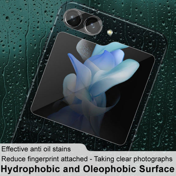 For Samsung Galaxy Z Flip5 5G imak Integrated Rear Camera Lens Tempered Glass Film + Glass Rear Screen Sticker