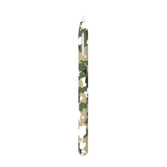 For Apple Pencil 2 LOVE MEI Camouflage Silicone Protective Pen Case(White)