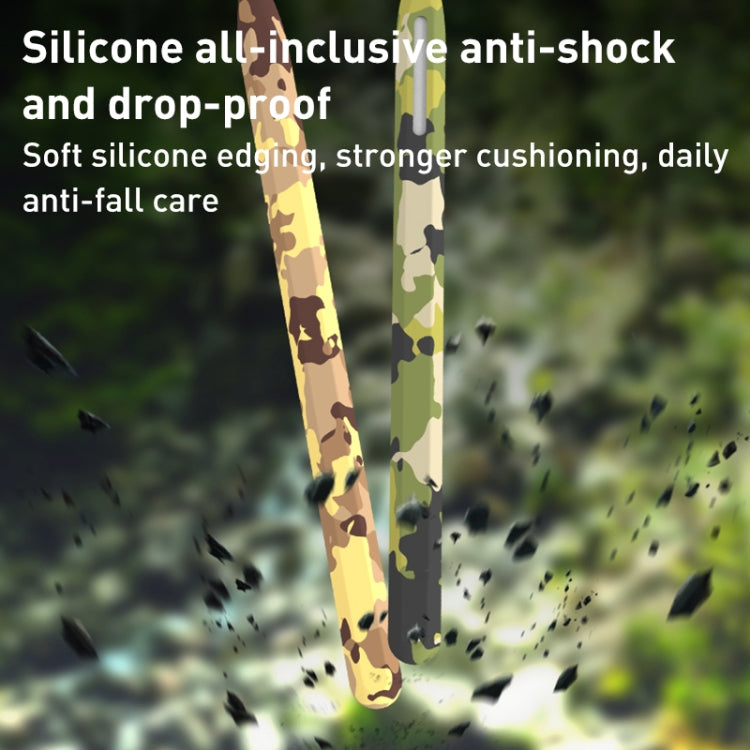 For Apple Pencil 2 LOVE MEI Camouflage Silicone Protective Pen Case(Green) - Pencil Accessories by LOVE MEI | Online Shopping South Africa | PMC TechLife