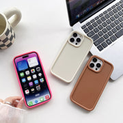 For iPhone 12 Shockproof Frame Frosted TPU Phone Case(Beige)