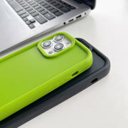 For iPhone 12 Shockproof Frame Frosted TPU Phone Case(Beige)