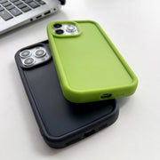 For iPhone 12 Shockproof Frame Frosted TPU Phone Case(Beige)