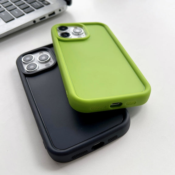 For iPhone 12 Shockproof Frame Frosted TPU Phone Case(Beige)