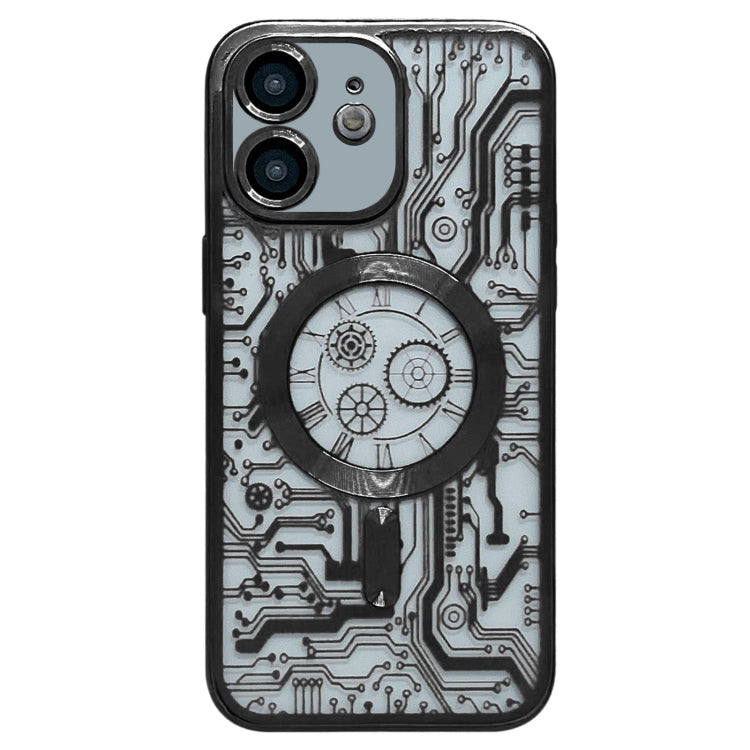 For iPhone 11 Electroplated Circuit Board Pattern MagSafe Phone Case(Black) - free shipping - PMC TechLife - Order now!