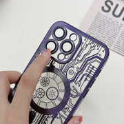 For iPhone 13 Pro Max Electroplated Circuit Board Pattern MagSafe Phone Case(Gold)