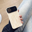 For iPhone 13 Pro Max Wood Grain TPU Phone Case with Lens Film(Beige) - iPhone 13 Pro Max Cases by PMC TechLife | Online Shopping South Africa | PMC TechLife