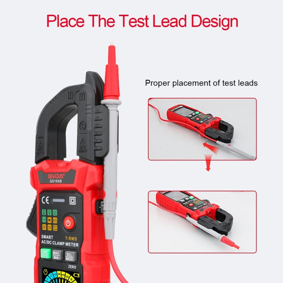 GVDA GD166A Digital Clamp Type Multifunction Intelligent Anti-burn Multimeter