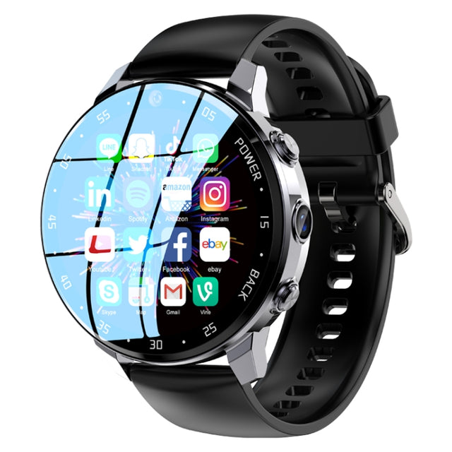 A3 1.43 inch IP67 Water-resistant 4G Android 8.1 Smart Watch Support Face Recognition / GPS, Specification:2G+16G(Black)