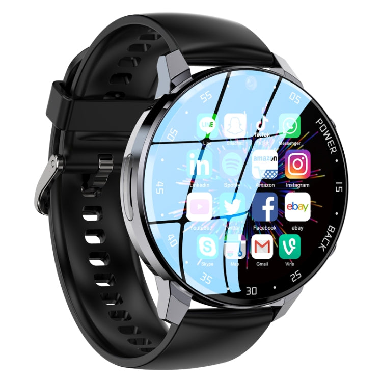 A3 1.43 inch IP67 Water-resistant 4G Android 8.1 Smart Watch Support Face Recognition / GPS, Specification:4G+64G(Black)