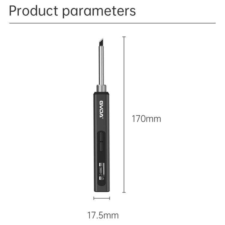 GVDA GD300 Intelligent Internal Heating Digital Display Constant Temperature Maintenance Electric Soldering Iron - free shipping - PMC Jewellery - Order now!