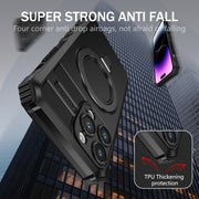 For iPhone 15 Pro MagSafe Magnetic Holder Phone Case(Black)