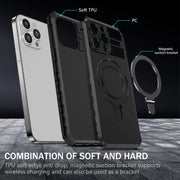 For iPhone 15 Pro MagSafe Magnetic Holder Phone Case(Black)