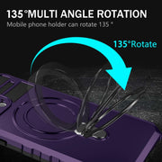 For iPhone 15 Pro MagSafe Magnetic Holder Phone Case(Purple)
