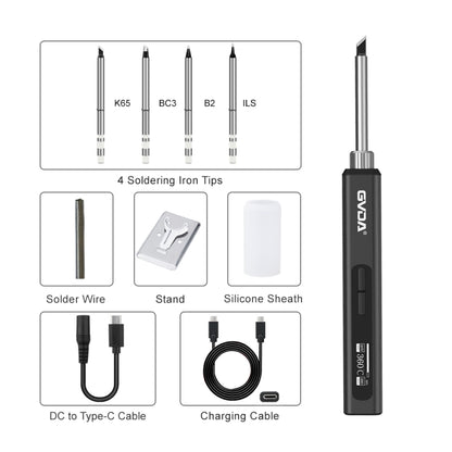 GVDA GD300 Intelligent Internal Heating Digital Display Constant Temperature Maintenance Electric Soldering Iron with 4 Tips - free shipping - PMC Jewellery - Order now!