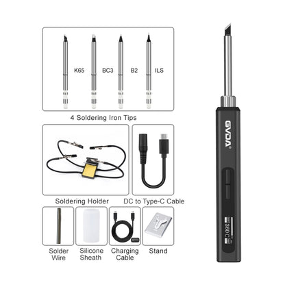 GVDA GD300 Intelligent Internal Heating Digital Display Constant Temperature Maintenance Electric Soldering Iron with 4 Tips + Stand Set - free shipping - PMC Jewellery - Order now!
