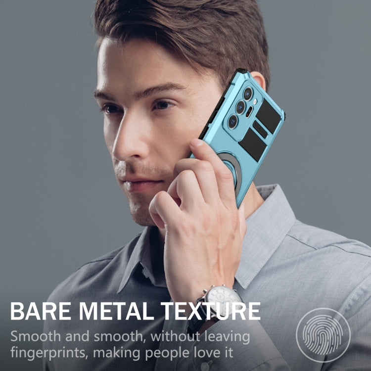 For Samsung Galaxy Note20 Ultra MagSafe Magnetic Holder Phone Case(Light Blue) - Galaxy Note20 Ultra Cases by PMC TechLife | Online Shopping South Africa | PMC TechLife