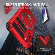 For Samsung Galaxy S20 FE MagSafe Magnetic Holder Phone Case(Red)