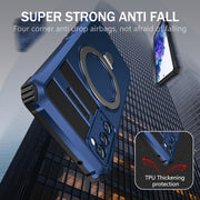 For Samsung Galaxy S20 FE MagSafe Magnetic Holder Phone Case(Blue)