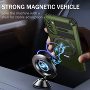 For Samsung Galaxy S20 FE MagSafe Magnetic Holder Phone Case(Green)