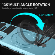 For Samsung Galaxy S21 FE 5G MagSafe Magnetic Holder Phone Case(Light Blue)