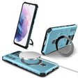 For Samsung Galaxy S21+ 5G MagSafe Magnetic Holder Phone Case(Light Blue) - Galaxy S21+ 5G Cases by PMC TechLife | Online Shopping South Africa | PMC TechLife