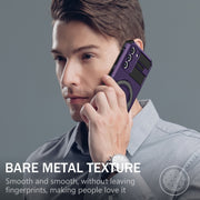 For Samsung Galaxy S21+ 5G MagSafe Magnetic Holder Phone Case(Purple)