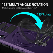 For Samsung Galaxy S21+ 5G MagSafe Magnetic Holder Phone Case(Purple)